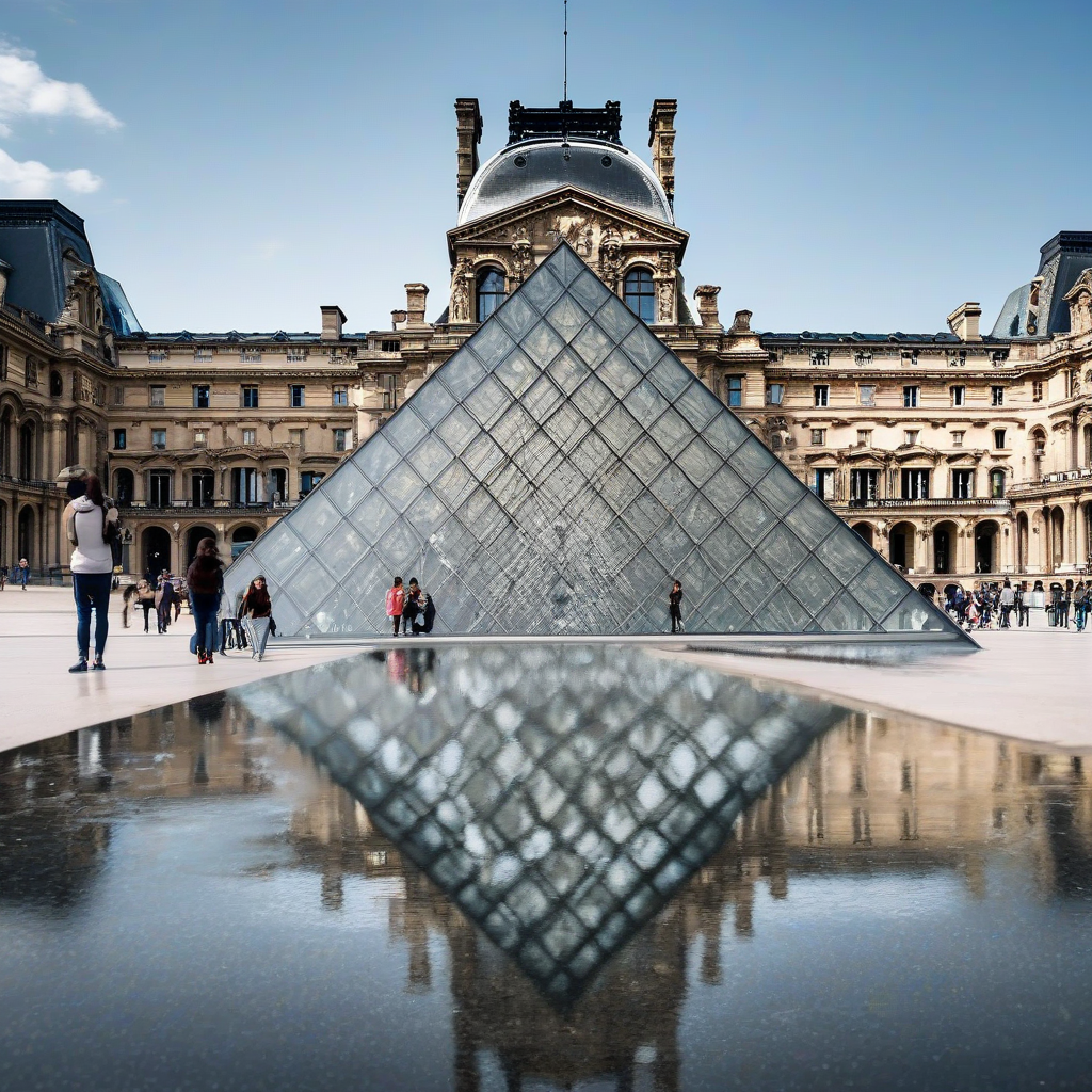 Kim tự tháp kính Louvre